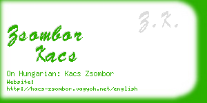 zsombor kacs business card